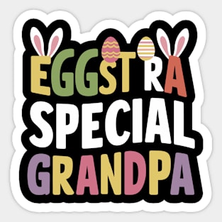 Eggstra Special Grandpa Funny Easter Family Design Sticker